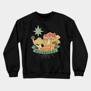 Vintage Star Mushrooms Crewneck Sweatshirt